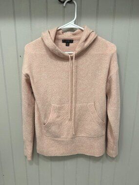 XXS JCrew woman's pink sweater with a hood